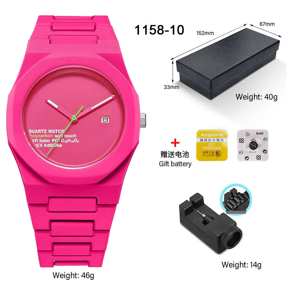 High-End Waterproof Women's Watches Plastic Men's Quartz Couple Business Wristwatches