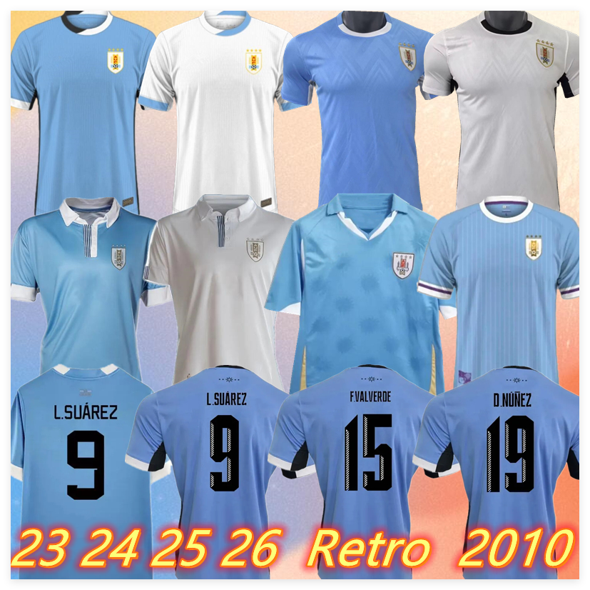 Uruguay Retro 2010 2024 2025 2026 L.SUAREZ Vintage soccer jersey National Team Football Shirts M.UGARTE F.VALVERDE 24 25 26 Home Away mens kids Kit Trikot G.DE ARRASCAETA