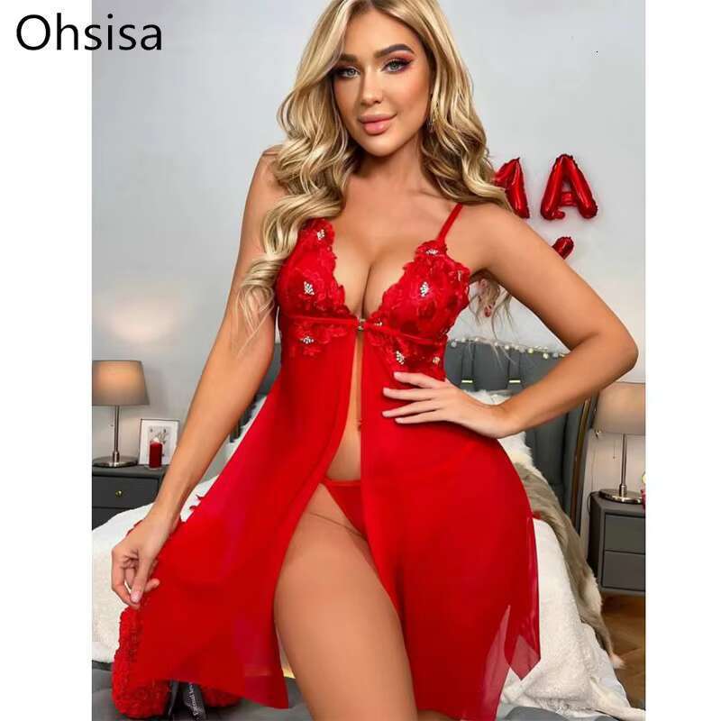 Women Summer Hot Sale Sexy Underwear 2 Piece Set Suits Pamas Long Dress Sleeveless Soft Women's Sleepwear