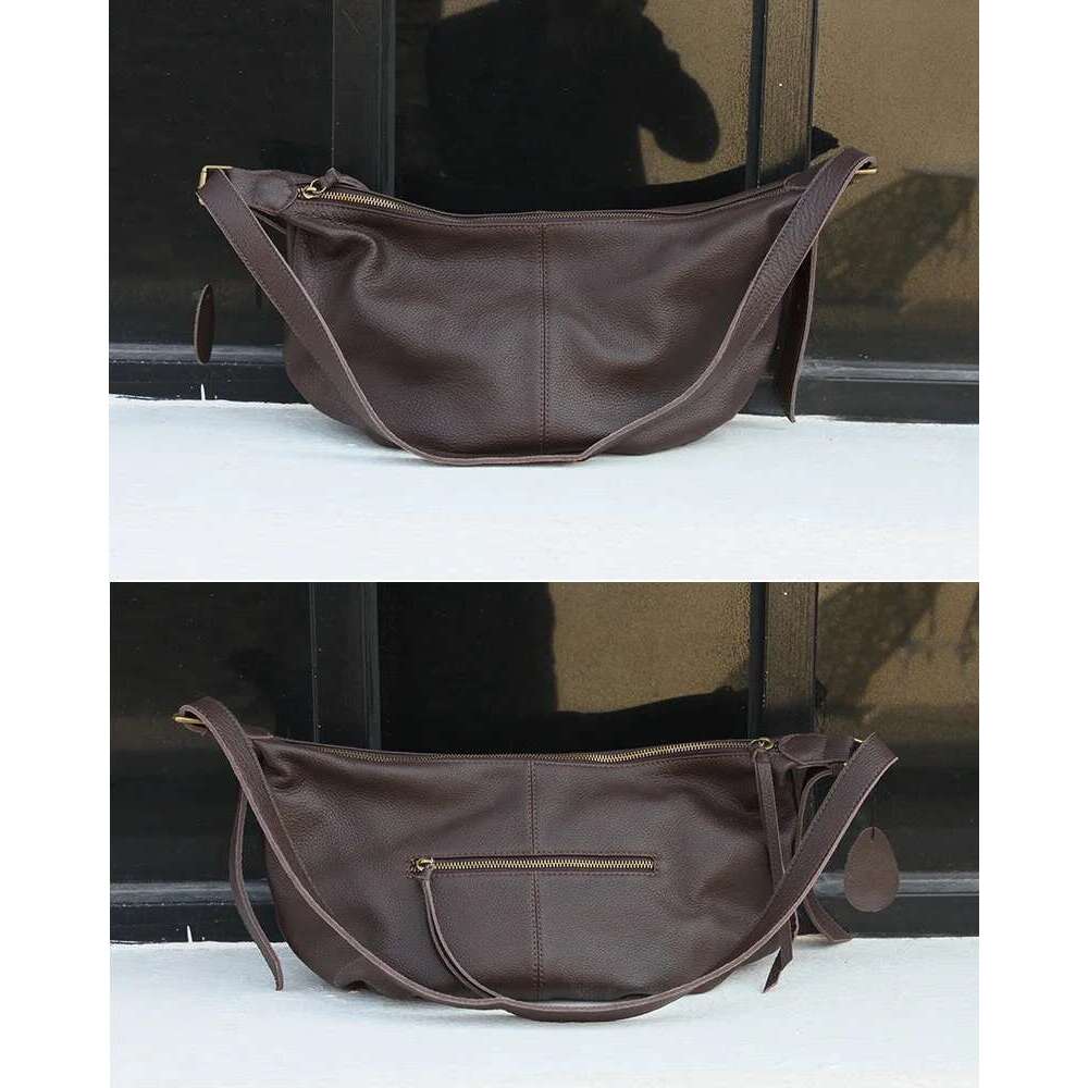 Designer Bag New Hobos Casual Genuine Leather Women's Bags Large Capacity Tote 2024 Trendy Soft Cowhide Single Shoulder Crossbody Bag