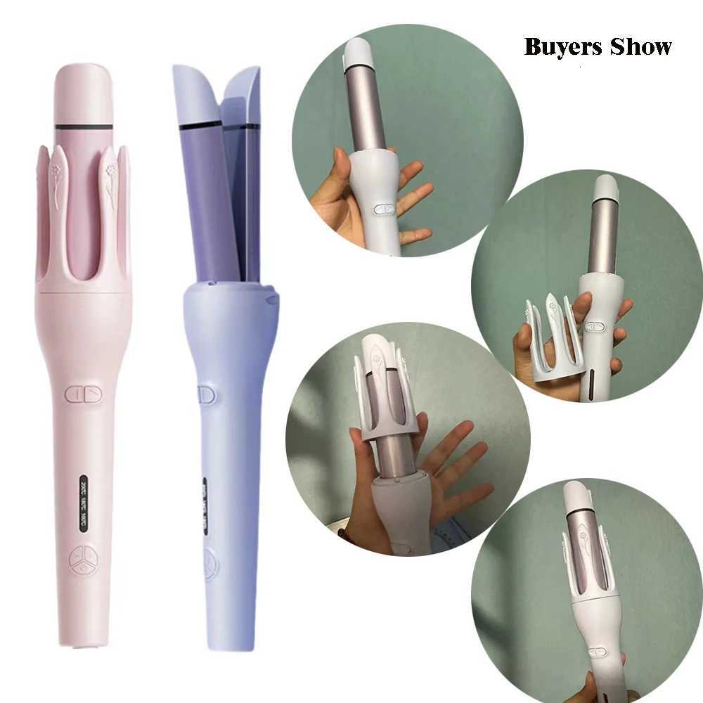2 in1 Automatic Hair Curler Hair Straightener 32MM Auto Rotating Hair Roller Styling Tools Wave Styer Flat Iron Curling IronT251114