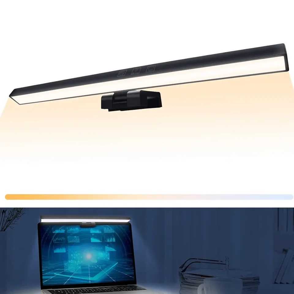 Eye-Care Desk Lamp 33cm 50cm LED Computer PC Monitor Screen Light Bar Stepless Dimming Reading USB Powered Hanging s M251114