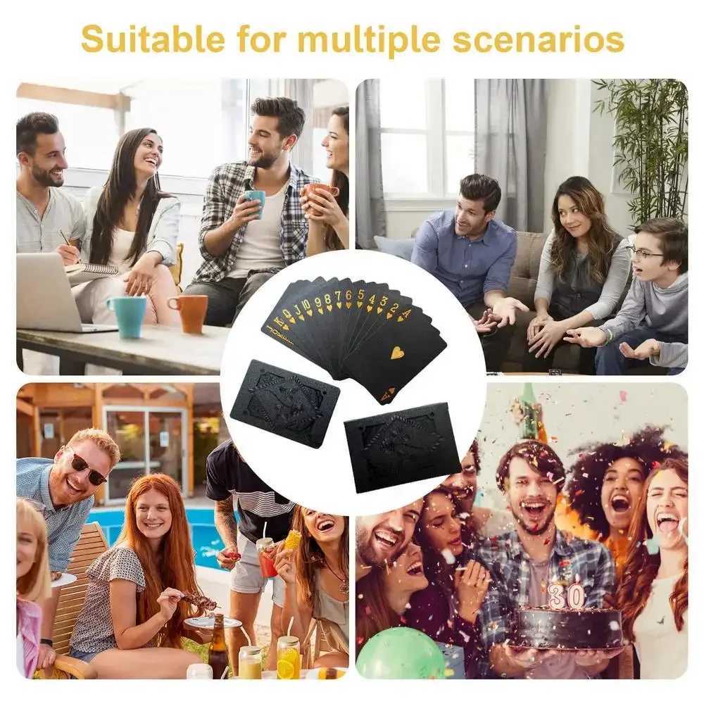 VIE LENTE Waterproof Playing Cards Set Water Resistant Adults Interative Toys Gift Collection Family Interaction Magic Game C251114