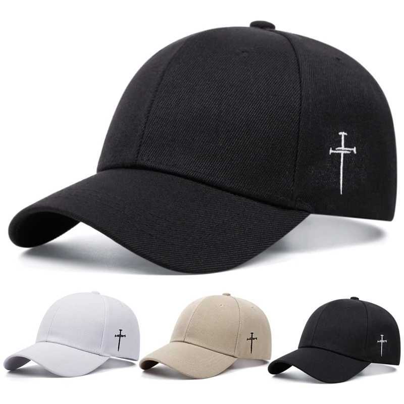 2024 New Fashion Cross Letter Embroidered Fashionable Mens and Womens Casual Neutral Hip Hop Sunshade Baseball Hat W250414