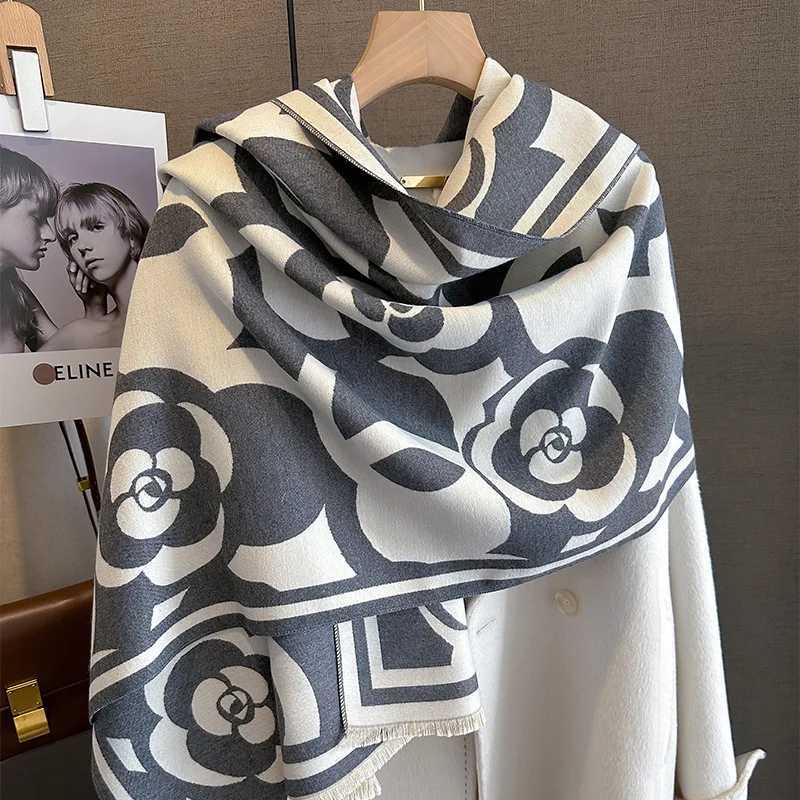 Luxury Luxury Brand Cashmere Scarf Women Winter Shawl and Wraps 2023 Design Caps Thick Blanket Bufanda Stoles Echarpe Femme Pashmina Y251114