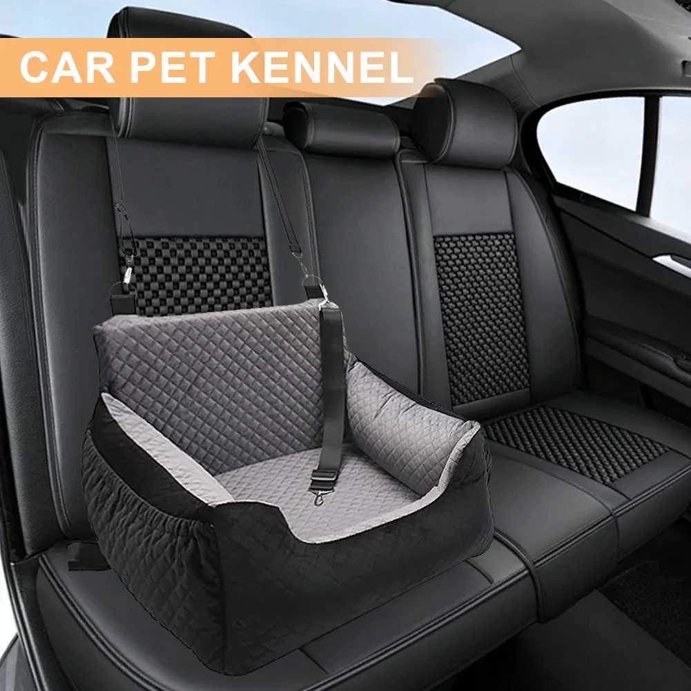 Thick sponge pad washable car SUV seat with storage bag for small dog bed soft dog car seat travel bed non slip base detachable X250412