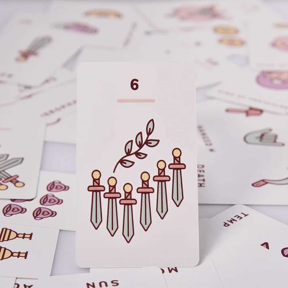 NEW Kawaii Tarot Cards Cute Tarot Deck Board Game Cards PDF Guidebook Family Party Table Card Games Children C251114