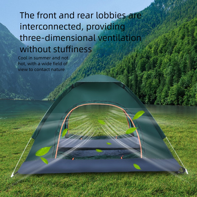 Hand-thrown Tent Outdoor Camping Quick-opening Beach 3-4 Person Sunshade Camping Portable Outdoor Leisure free shipping