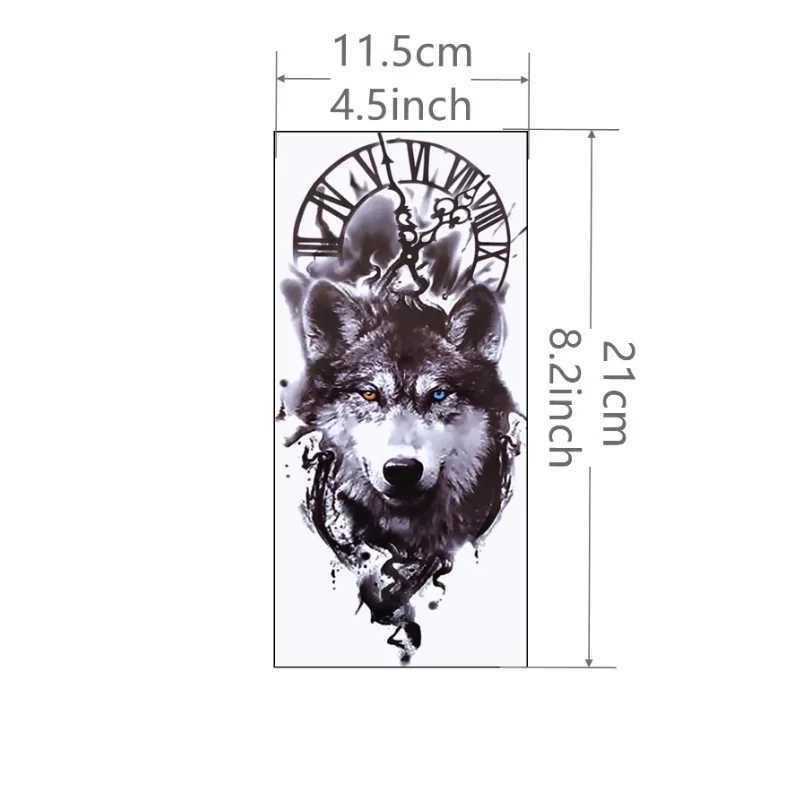 1 Wolf Tattoo Sticker Waterproof Durable Temporary TattooXJ25414
