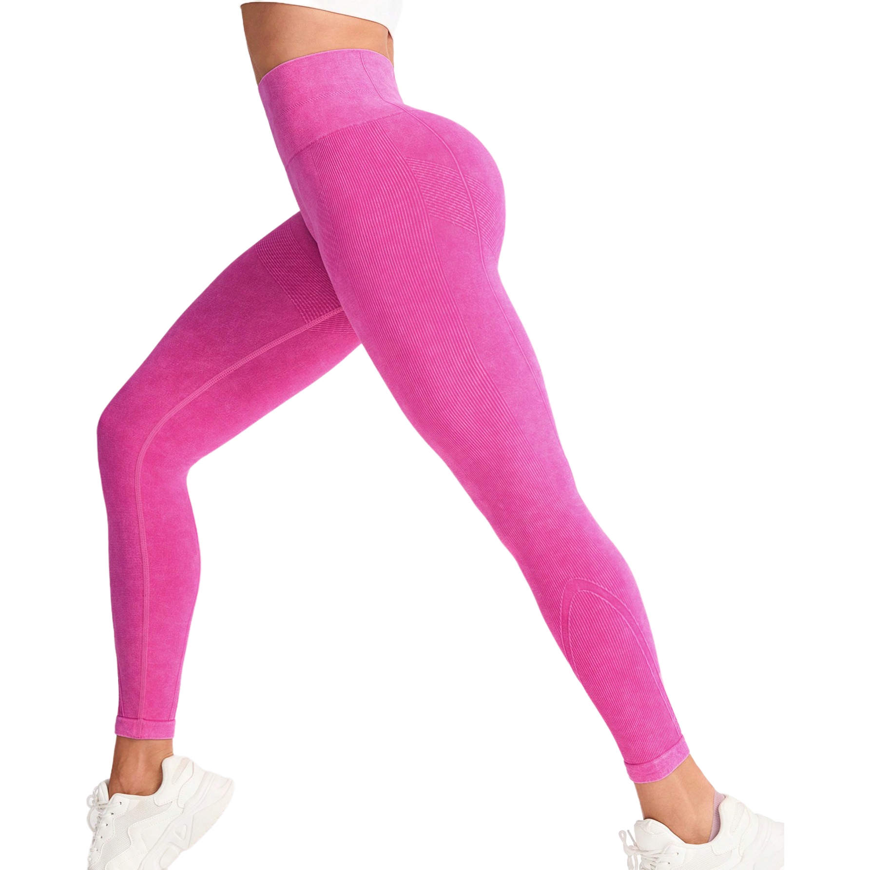 Fashionable Females' Sports Bottoms with Abraded Texture