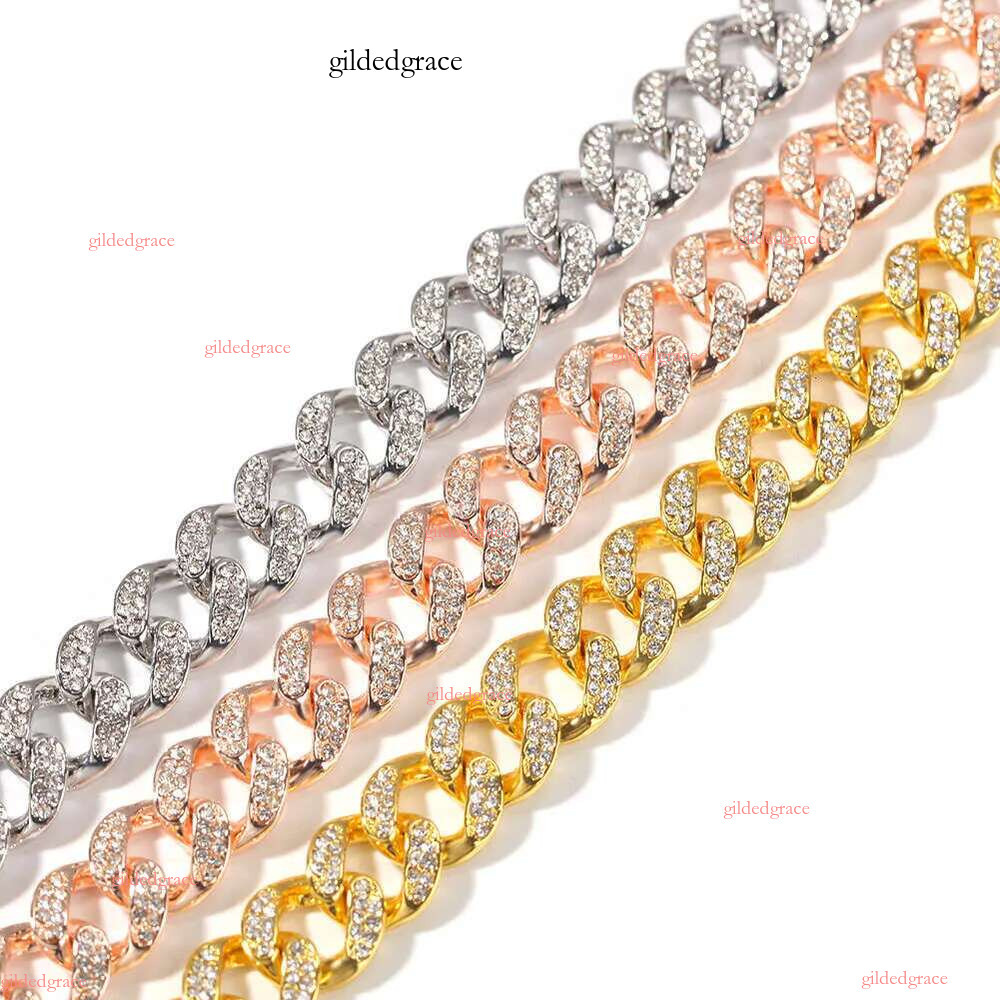 Designer Bracelet Jewelry Chain Pass The Tester 6mm~22mm Wide Gold Sterg Sier D Color VVS Moissanite Dia Cuban k Curb Necklace