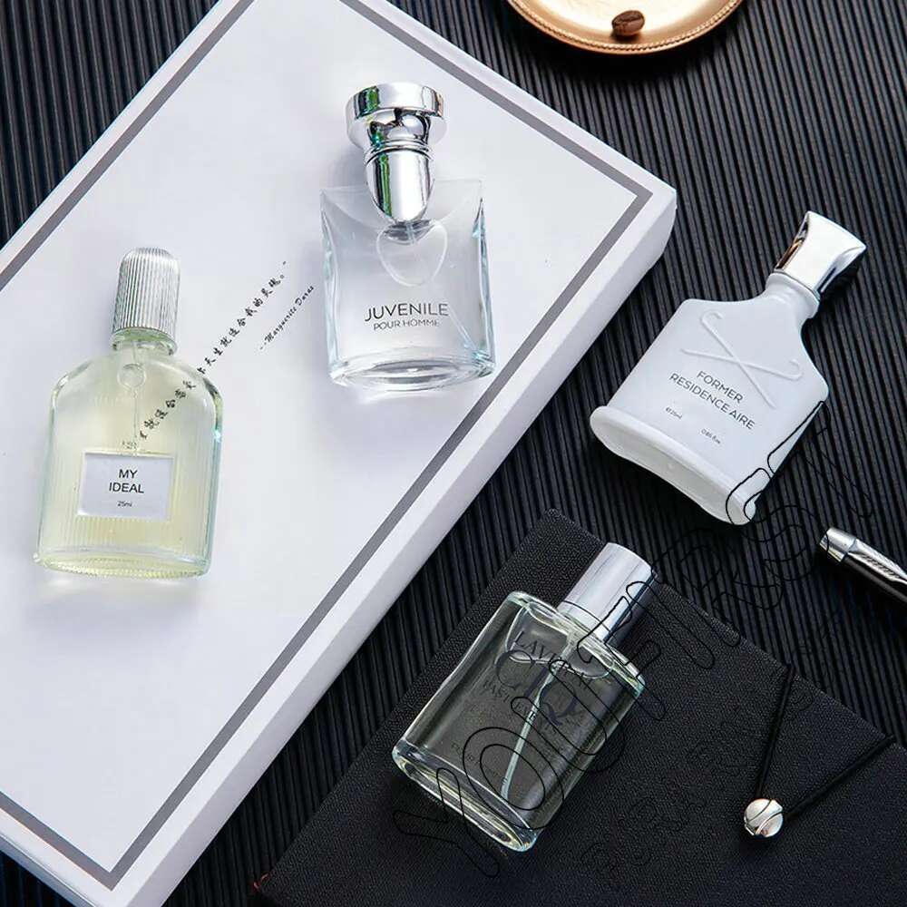 Brand Men Perfume 100Ml Gift Box Four Piece Set Lasting Fragrance Body Spray Fresh Plant Ral Scent Pheromone Parfums Homme