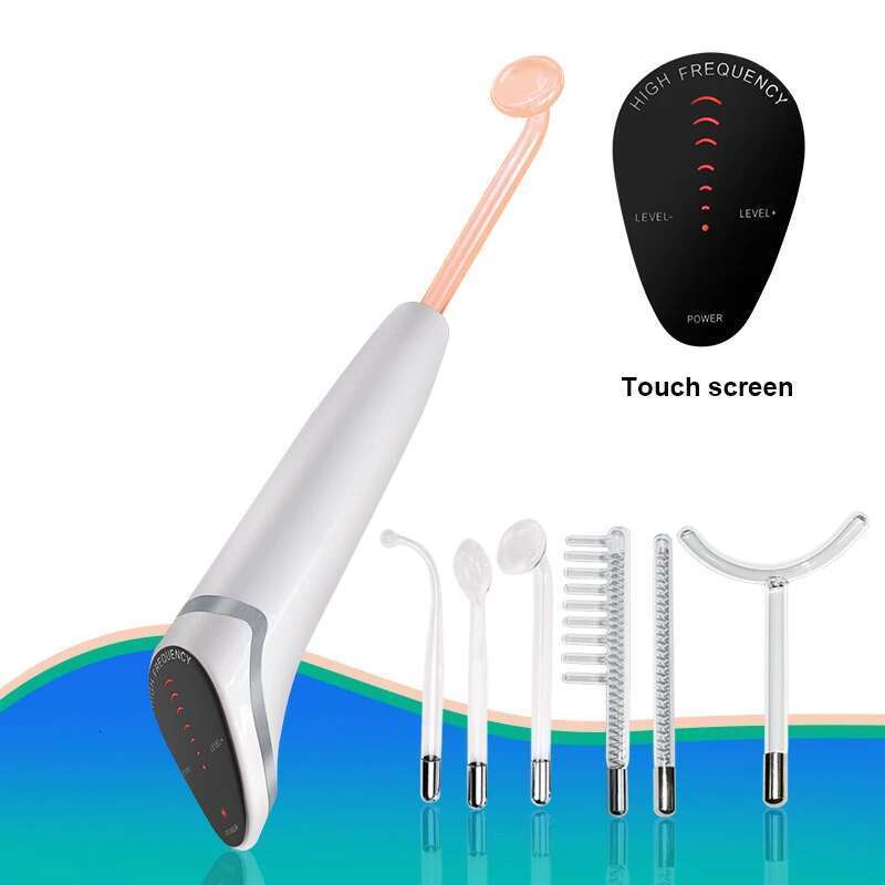 Handheld High Frequency Beauty Hine 6 In 1 Electrode Wand Violet Ray Hair Growth Wrinkles Removal Skin Care Tool