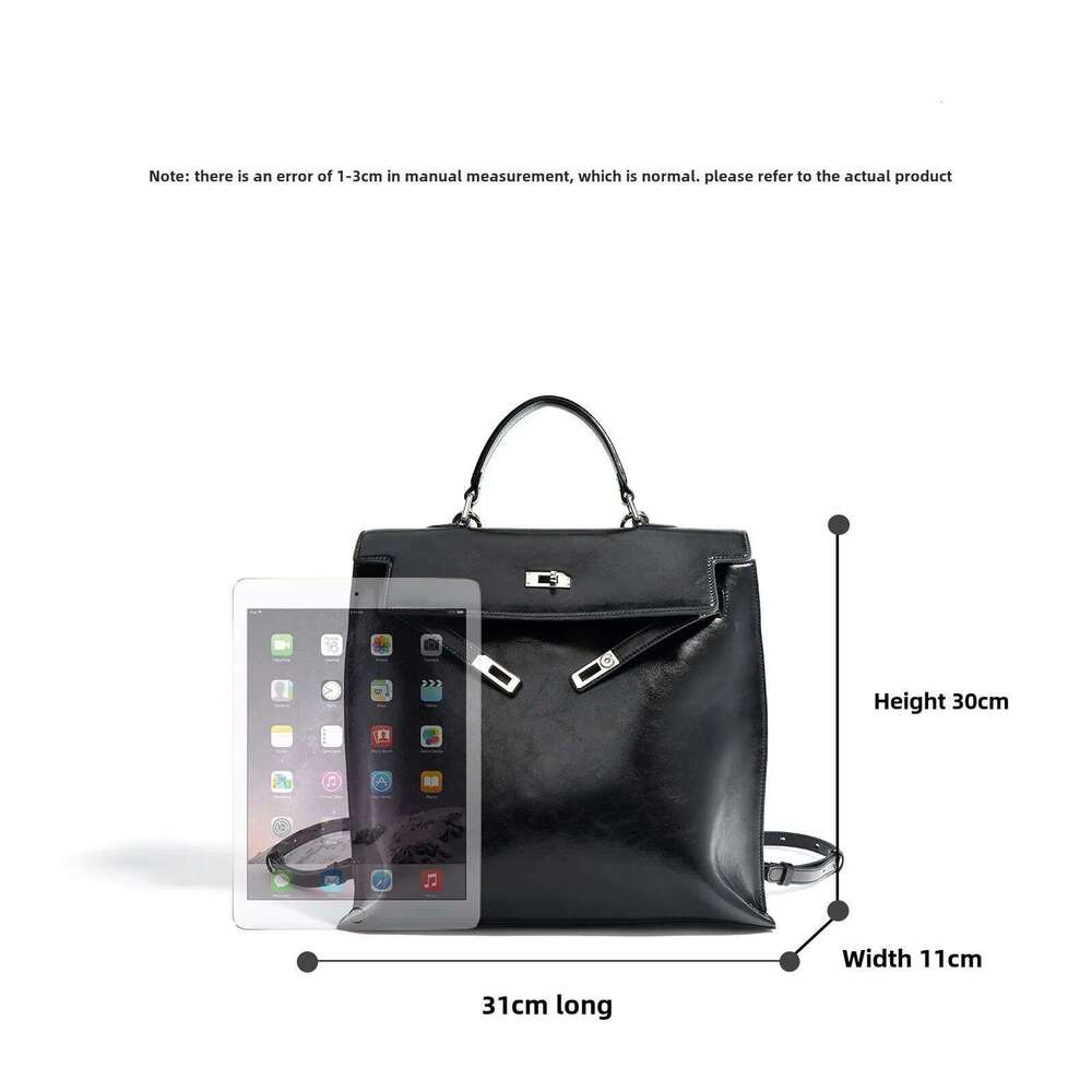 New Style Genuine Women's Handbag Handmade Cow Leather Single Shoulder Sg Backpack Handheld Multi-Functional Bag