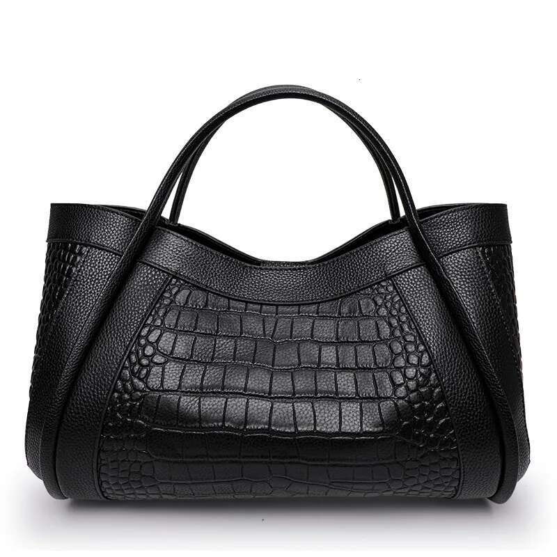 Designer Bag Aidrani New Women's Crocodile Pattern Handbag Simple Elegant High Quality Cowhide Mother And Child Bag