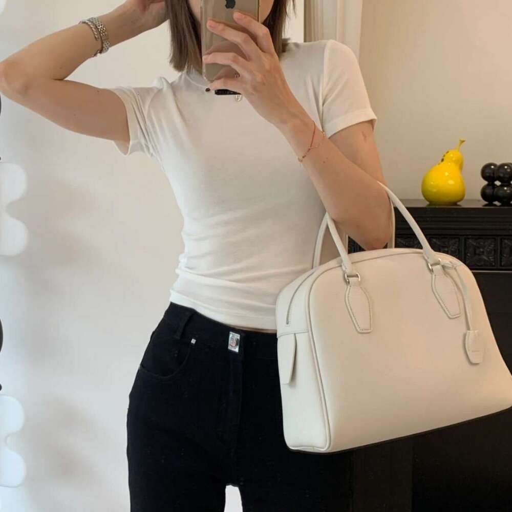 Women's Bags Boston Bowling High Quality Genuine Leather Large Capacity Handbag New briefcase Single Shoulder Diagonal Cross Bag for Women