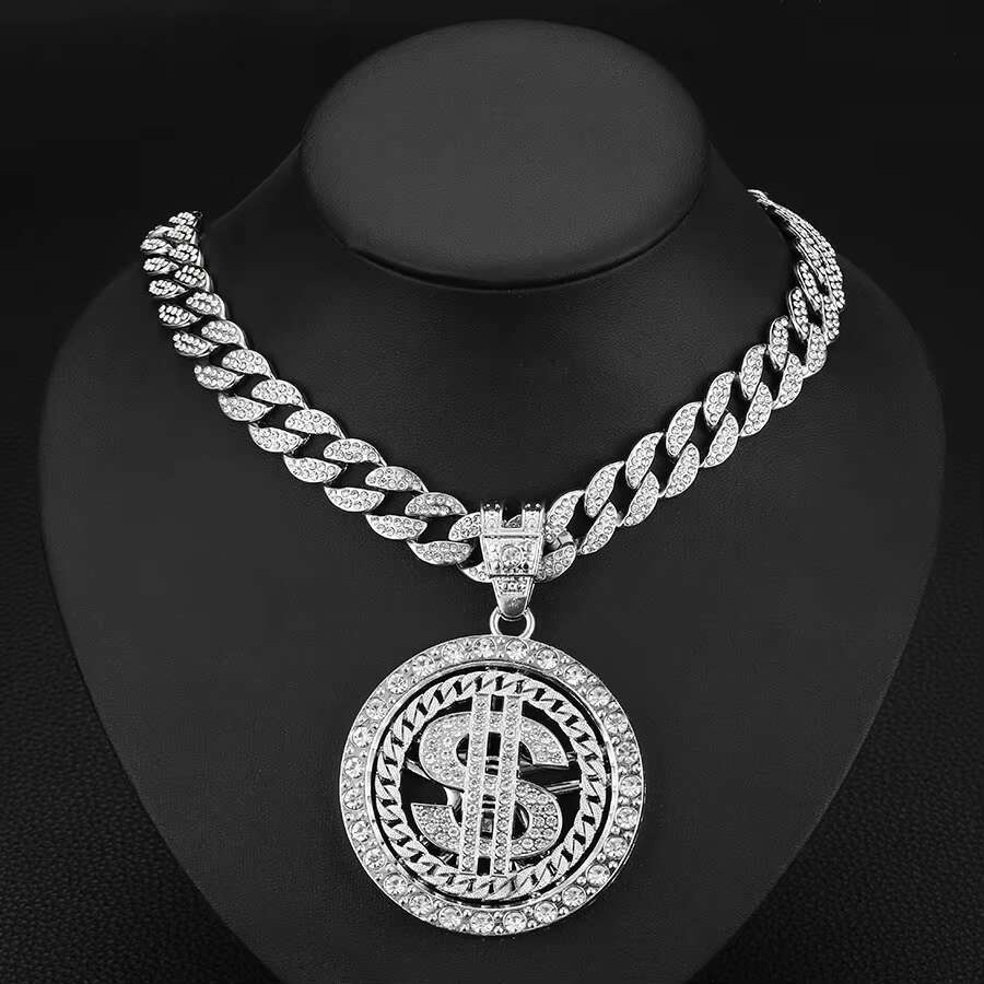 DHCollections Unisex Hip Hop Dia Cuban k Chain Punk Style Alloy Rope Necklaces Perfect Gift for Him and Her