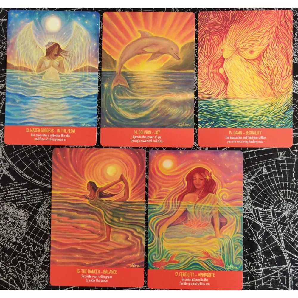 104cm X 73cm Infinite Wisdom of The Chakras Oracle Cards 42 Chakra Color Themed Cards C251114