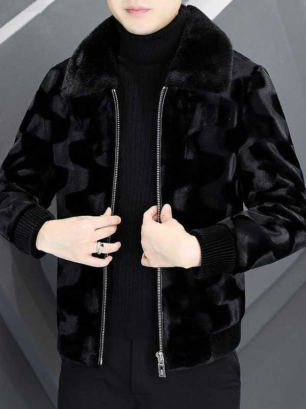Fur man's new winter style lapel mink coat, full mink fur thick fur-lined jacket, men's coat