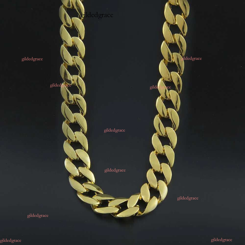 necklace moissanite chain 10mm 22inches Mens Real Hip Hop Chains Vvs Moissanite Dia Prong Set 12k Gold Cuban k Chain necklaces