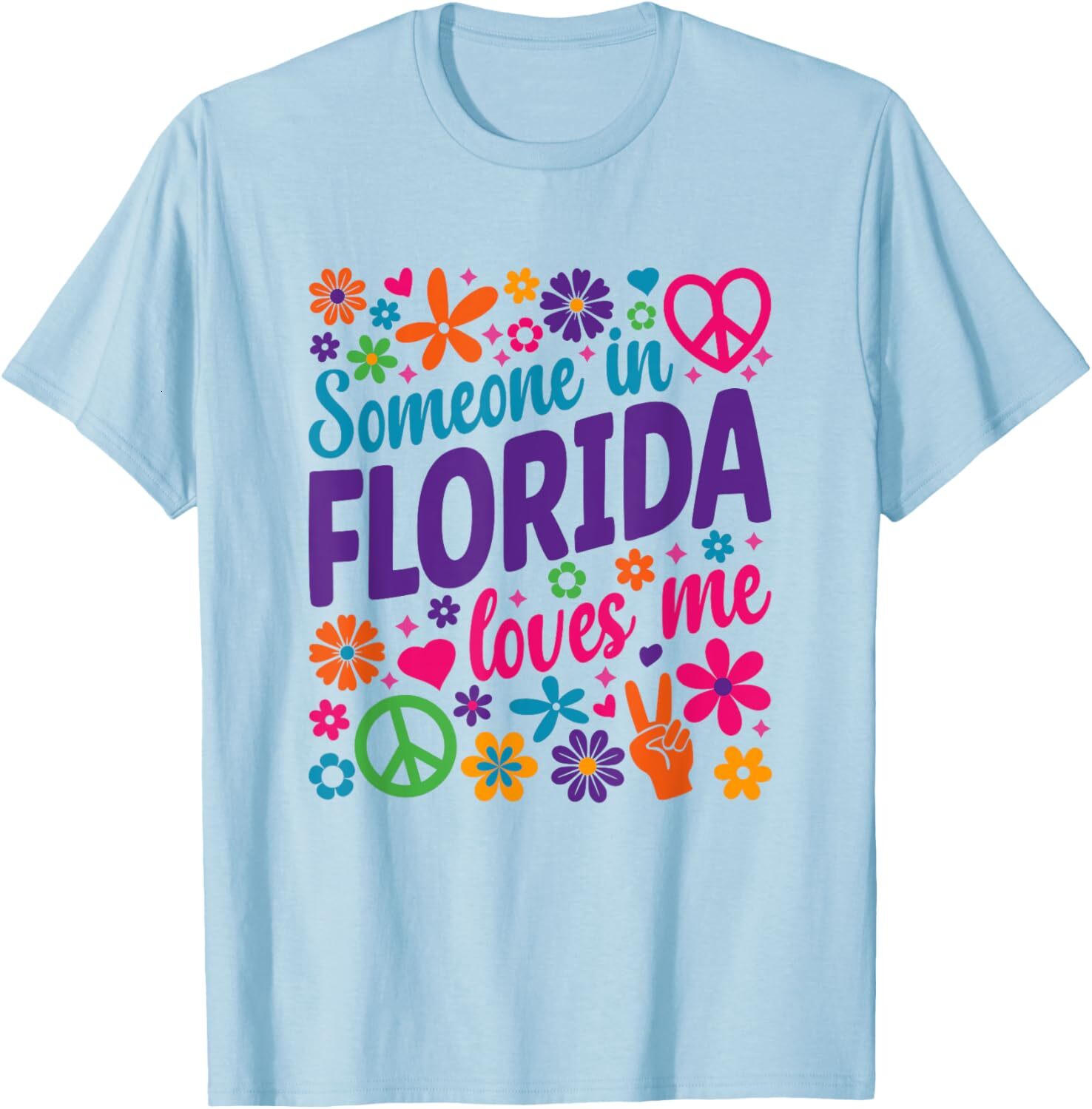 T shirt for Mens Someone In Florida Loves Me Graphic Tee Casual Tops Clothes Short sleeve
