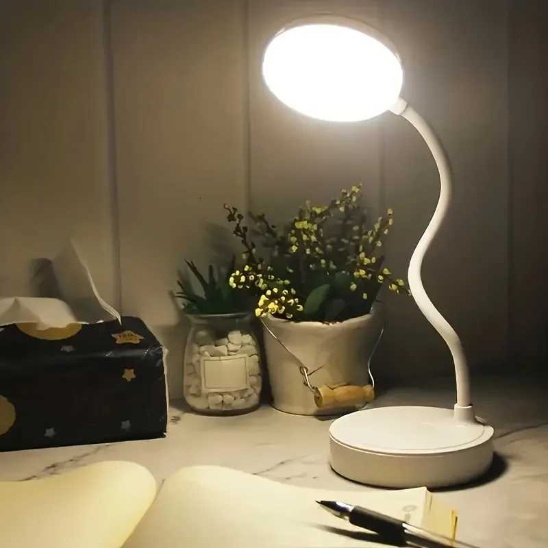 Flexible LED Desk Lamp with 3-Level Dimmer USB Powered Eye-Caring Warm White Light Perfect for Home Office Reading Study M251114