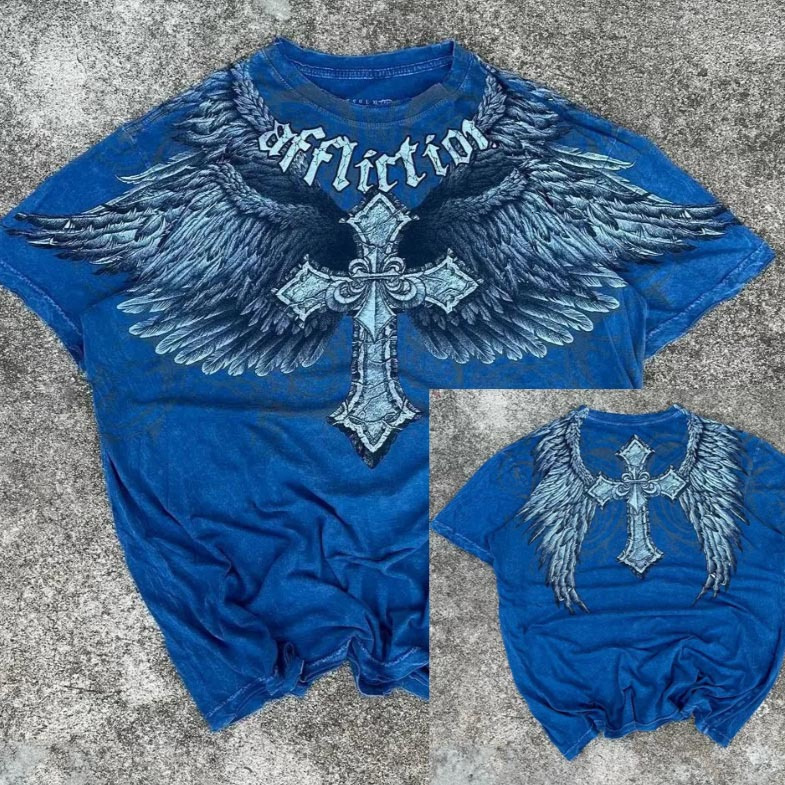 Woman Shirts Harajuku Y2k ClothesKpop Crop Top Goth Vintage Gothic Letter Graphic Printed Summer Female Clothing Elegant Lady 240902