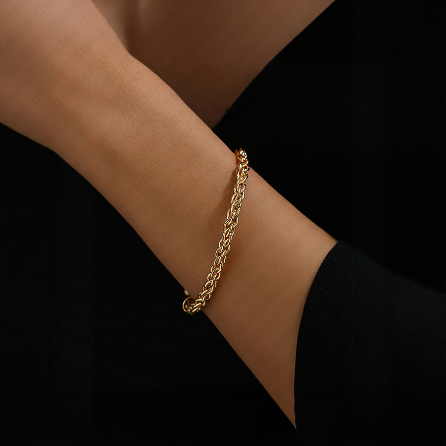Designer Bracelet Bracelet for Women Twisted Flower Bracelets Gold Bangle Open Bangles Luxury Jewlery Designer for Women Elegant Timeless Gift Premium