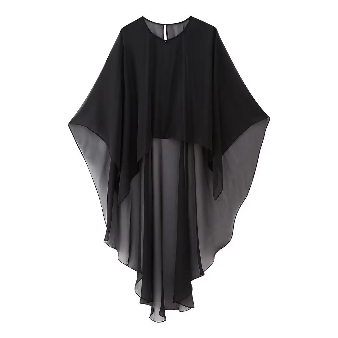 Womens elegant Gauze Cape Town chiffon cape 250410