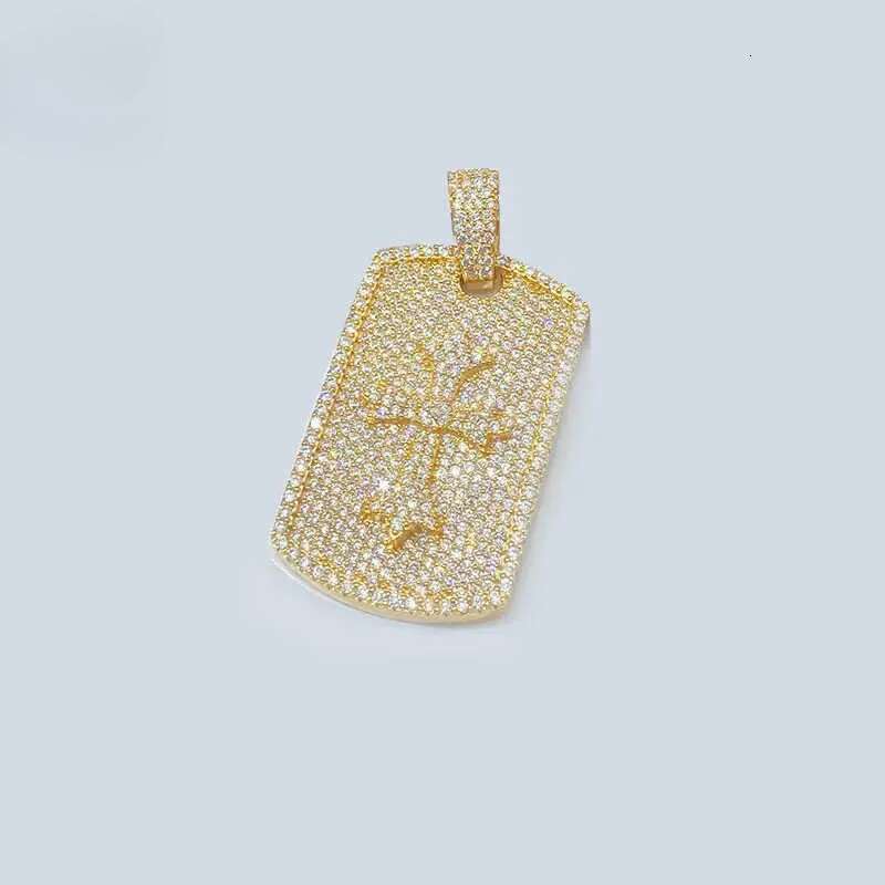 Religious Jewelry Solid Sier Iced Out jesus chain pendant VVS Moissanite Dia Cross Pendant necklace