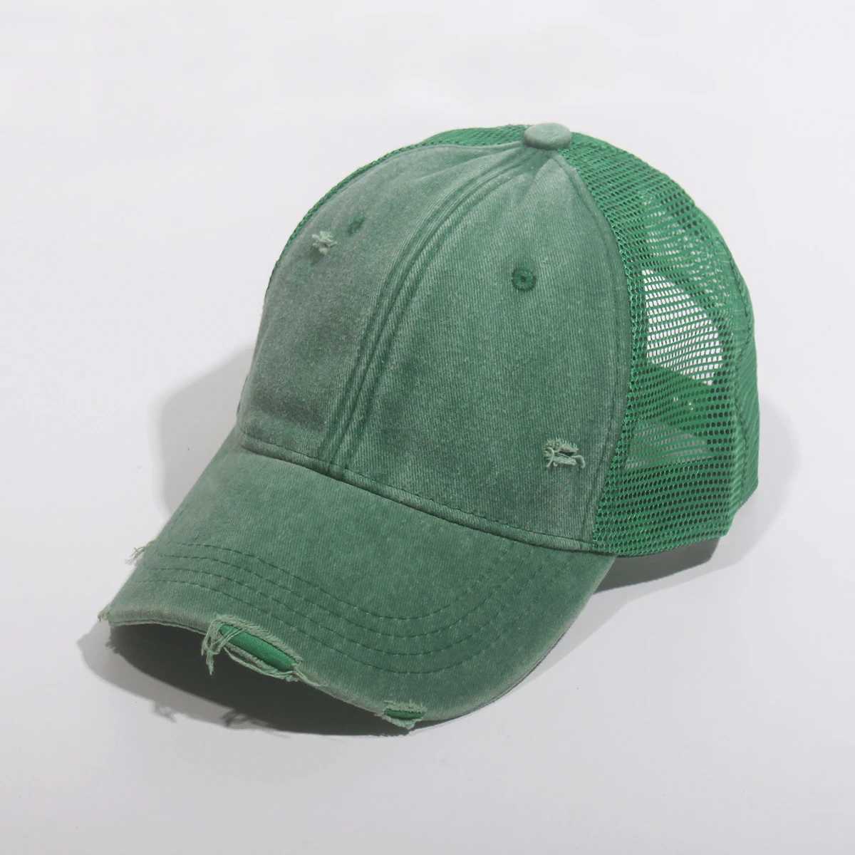 Fashionable solid mesh baseball cap suitable for men women retro snap on hip-hop hat unisex street adjustable sun hat W250414