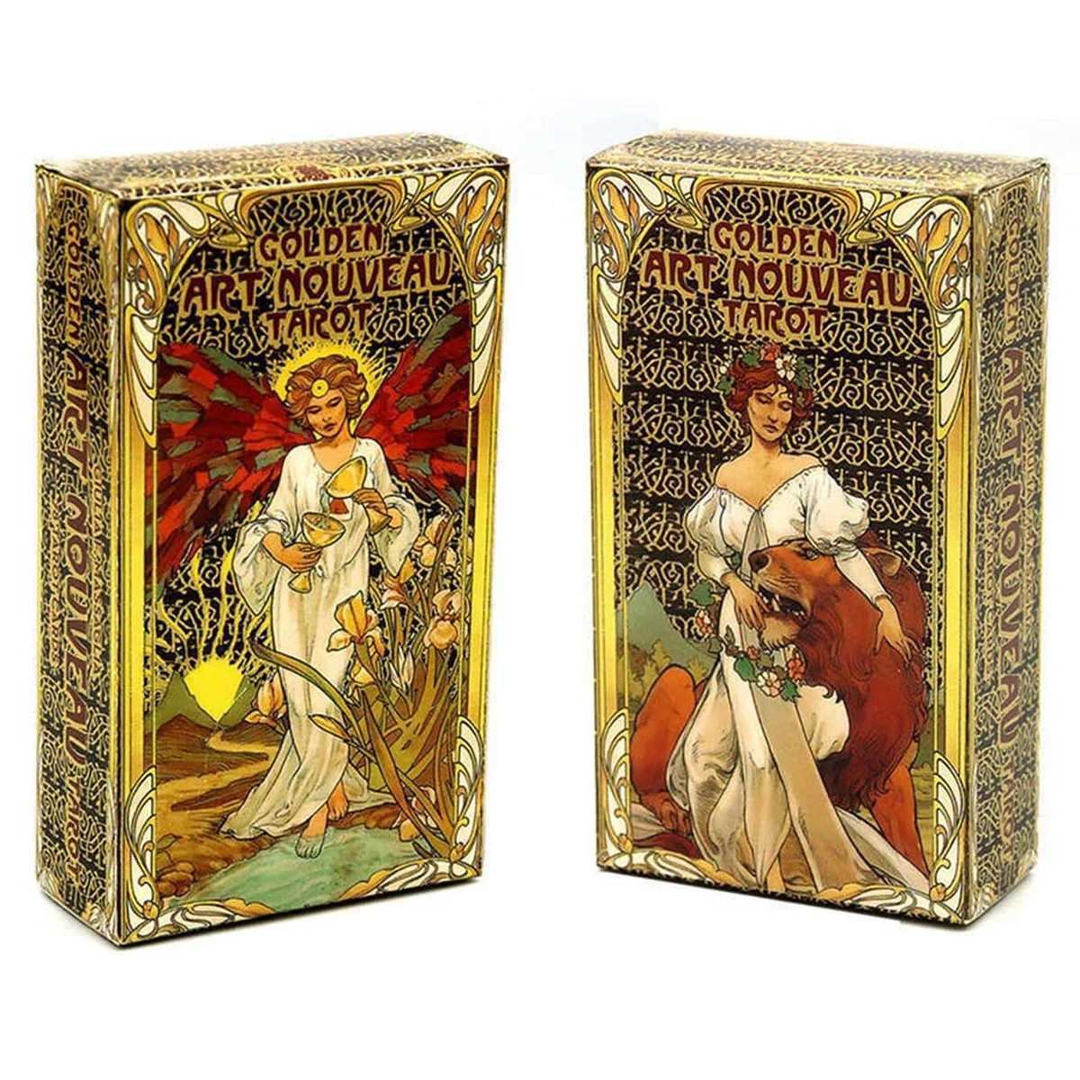 78pcs/Set-golden Art Nouveau Tarot tarot card board game Golden Art Unzipping card game C251114