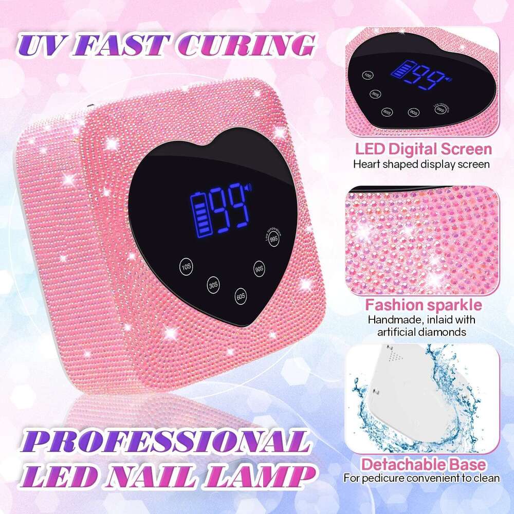 Rechargeable With Battery Cordless Gel Polish Dryer Pedicure Hine Light For Nails Wireless Nail UV LED Lamp