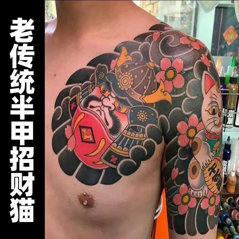 Retro Japanese Womens Temporary Tattoo Mens Fake Tattoo Durable Arm Art Stickers Waterproof Punk Dragon Temporary TattooXJ25414