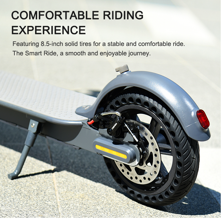 MK083 Electric Scooter - 350W Motor, 8.5" Solid Tires,7.8/10Ah, Max Speed Up to 19MPH/25MPH and 21/31Miles Long Range, E-Scooter with APP Control