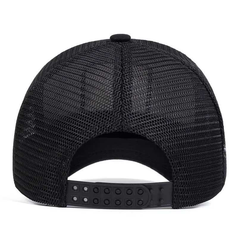 Unisex snap cap mens breathable mesh cap womens embroidered bear baseball cap mens cotton hip-hop bone truck cap W250414