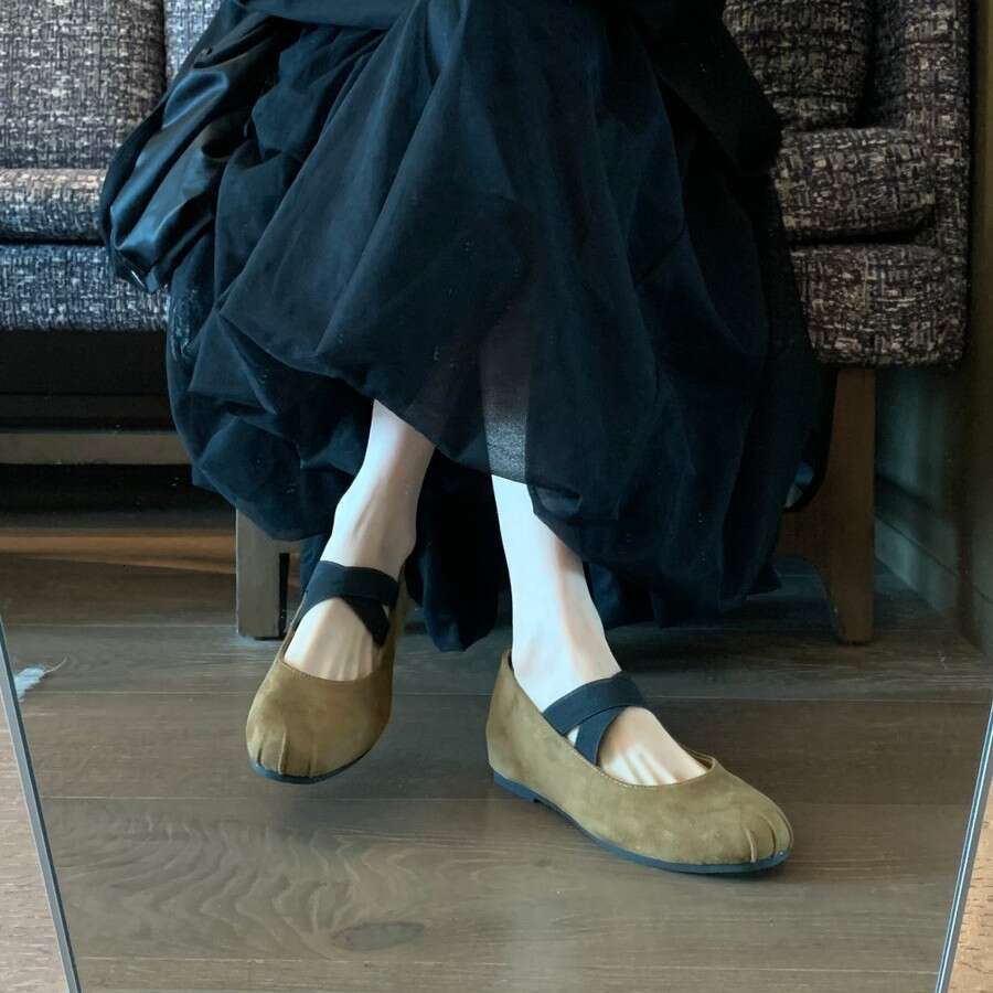 Gentle Fairy Ballet Single 2025 Summer Autumn French Style Elegant Ruched Square Toe Shallow Mouth Flat Mary Jane Shoes