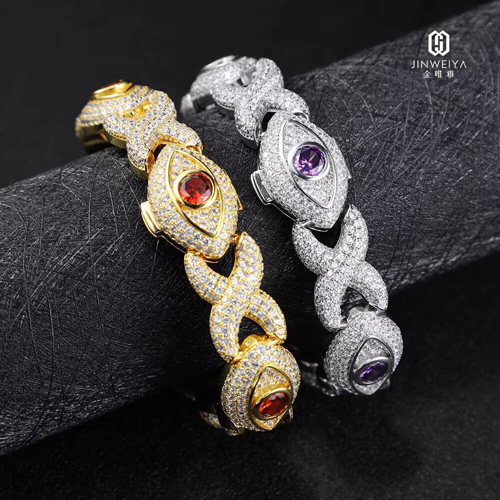 18K Gold Plated Luxury Diamond Iced Out Bracelet New Design Hip Hop Style Zircon Stone for Men and Women