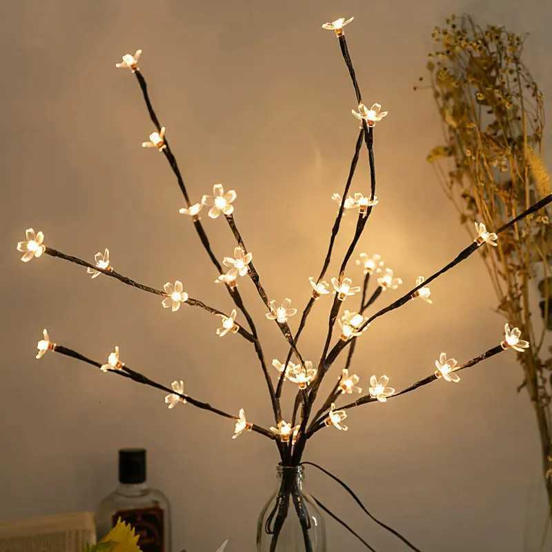 20 Bulbs LED Cherry Blossom Flower Branch Lights Lamp Tall Vase Filler Twig Lighted Branch Christmas Wedding Decorative Lights M251114