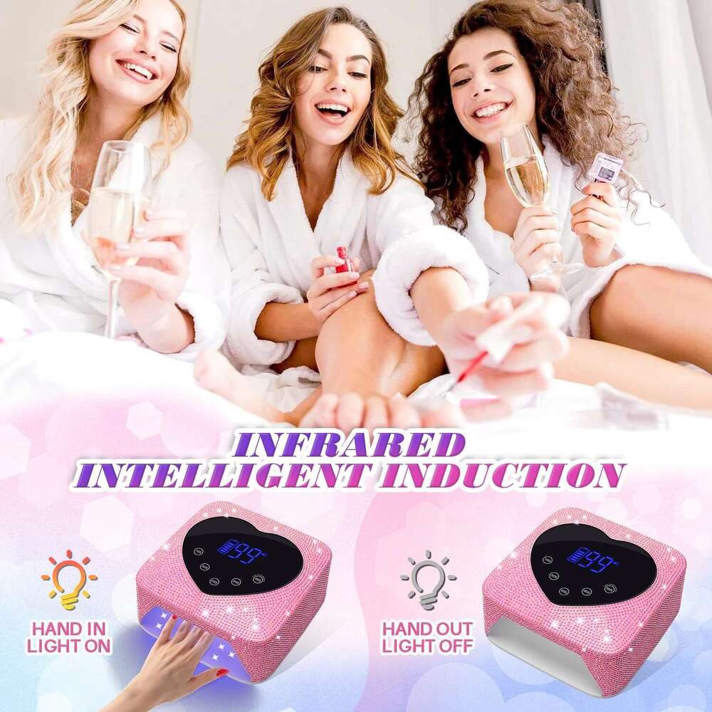 Rechargeable With Battery Cordless Gel Polish Dryer Pedicure Hine Light For Nails Wireless Nail UV LED Lamp