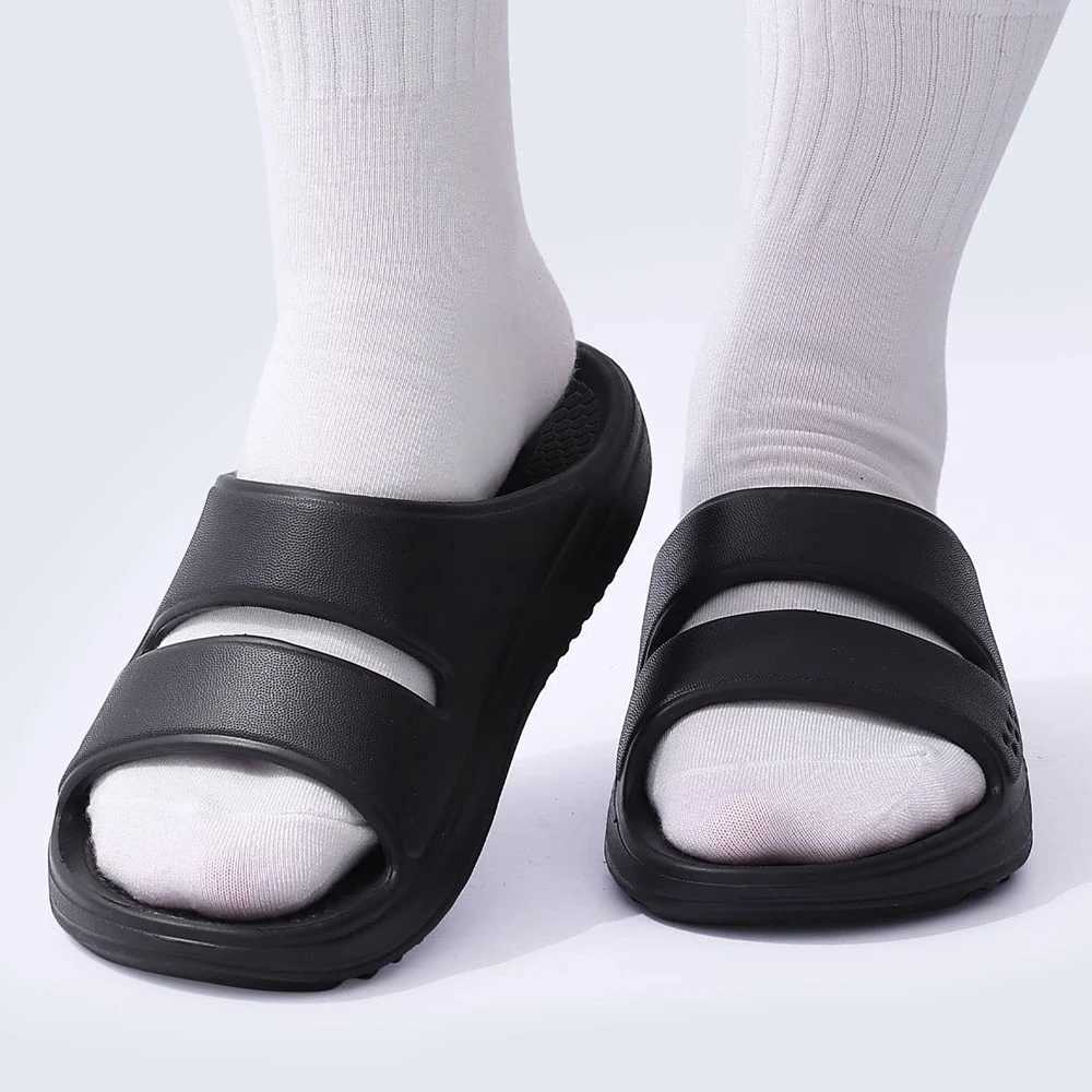 Litfun New Summer Womens Beach Flip Sandals Indoor Neutral Home Bathroom Slippers Mens Non slip Soft Bottom Cloud Slide W250414