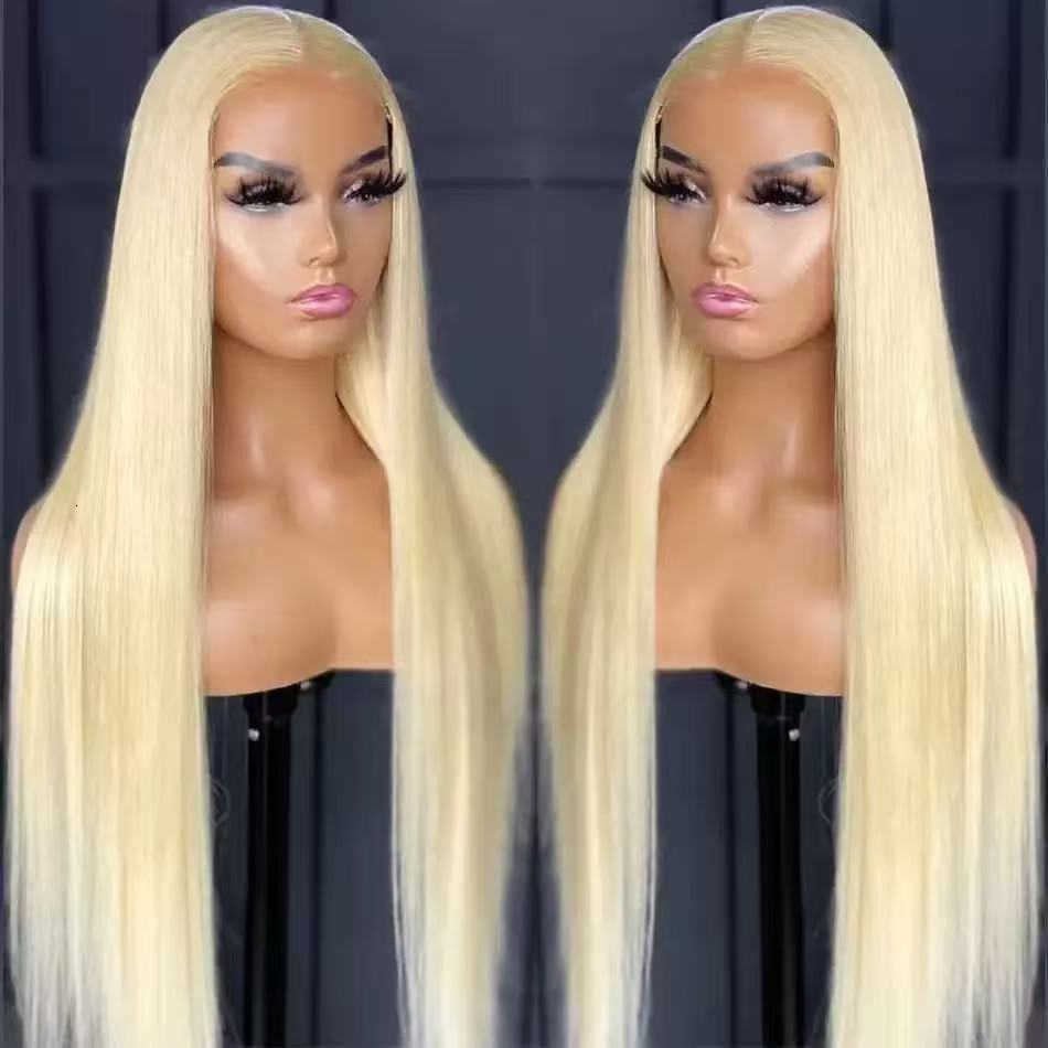Lace black parting long straight hair wig - synthetic full head cover - fashionable, natural and realistic wigs