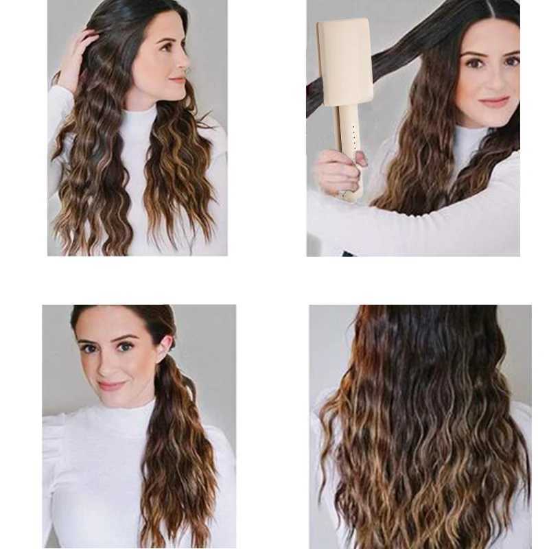 Triple Barrel Hair Curling Wand Ceramic Glaze Hair Care Curling Iron Hair Curler Roller Corrugation Waver Curly Styling ToolT251114