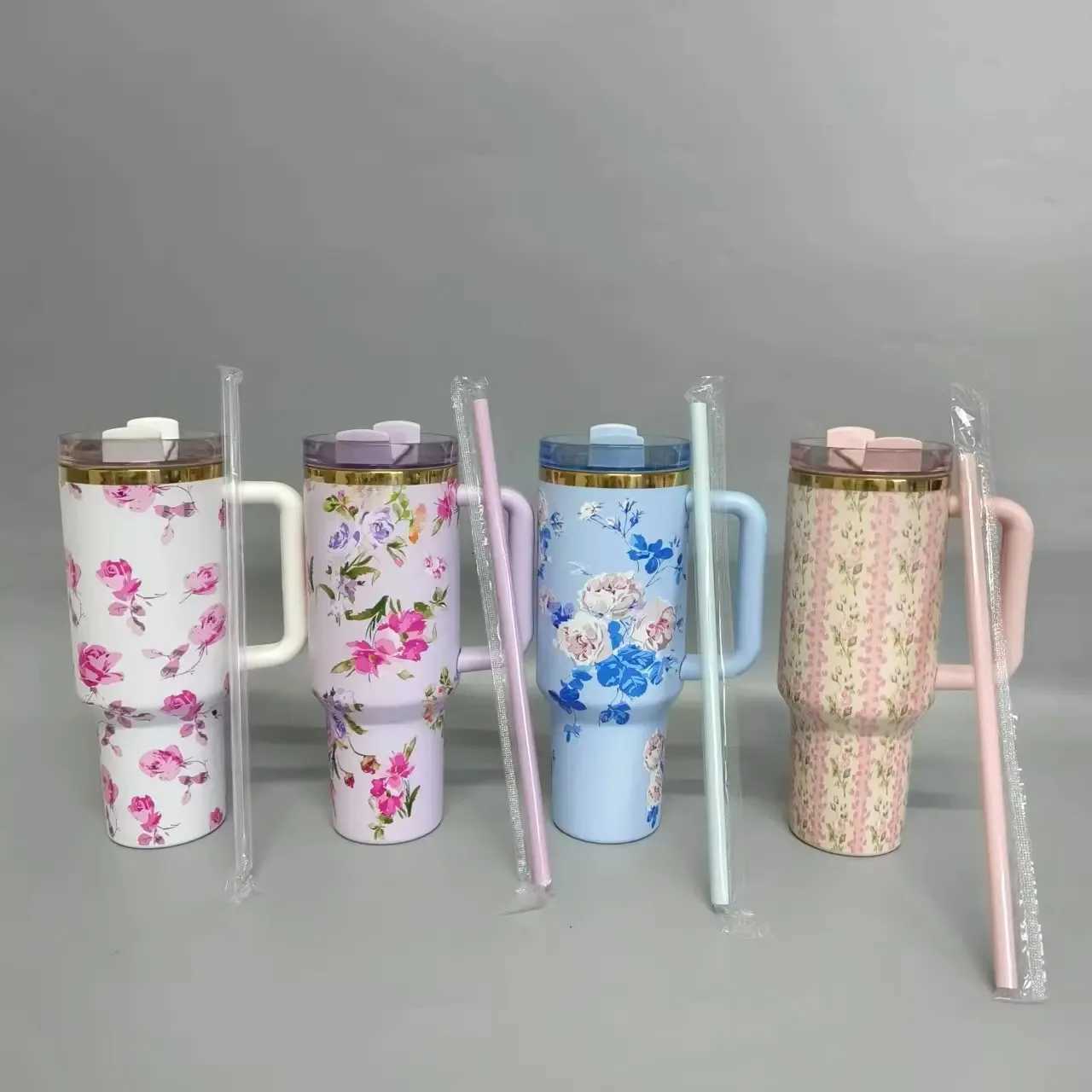 2025 40oz 5D Color Insulated Cup - 304 Stainless Steel Cold Retention Coffee Cup with Straw Car Gift Use C251114