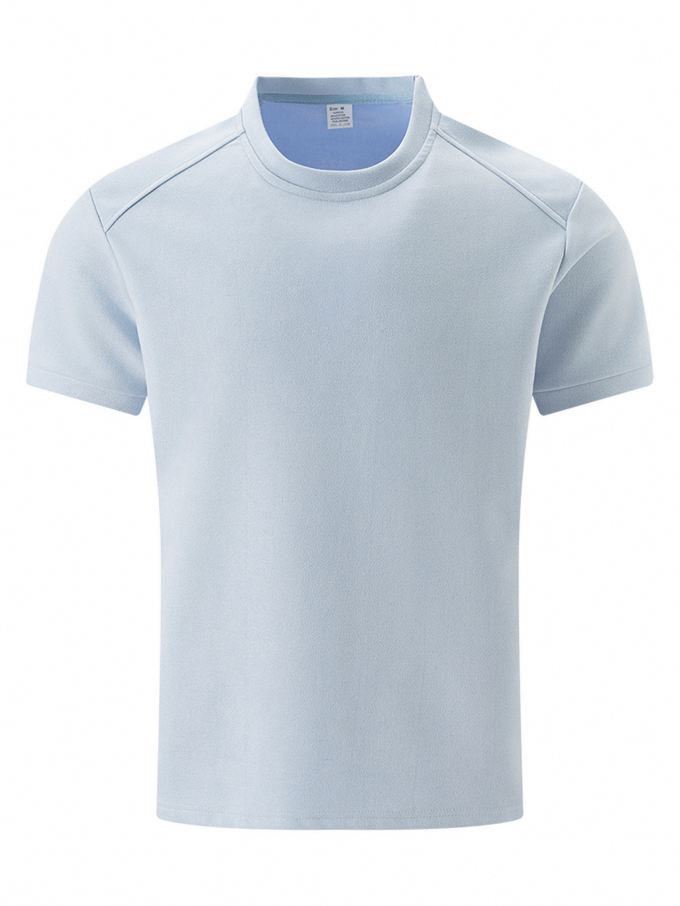 2025 new suede short sleeved T-shirt men's round neck casual top summer