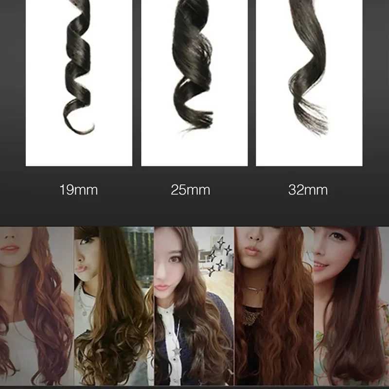 LCD curlers conical curling iron single tube ceramic glaze cone electric hair curly hair X251114