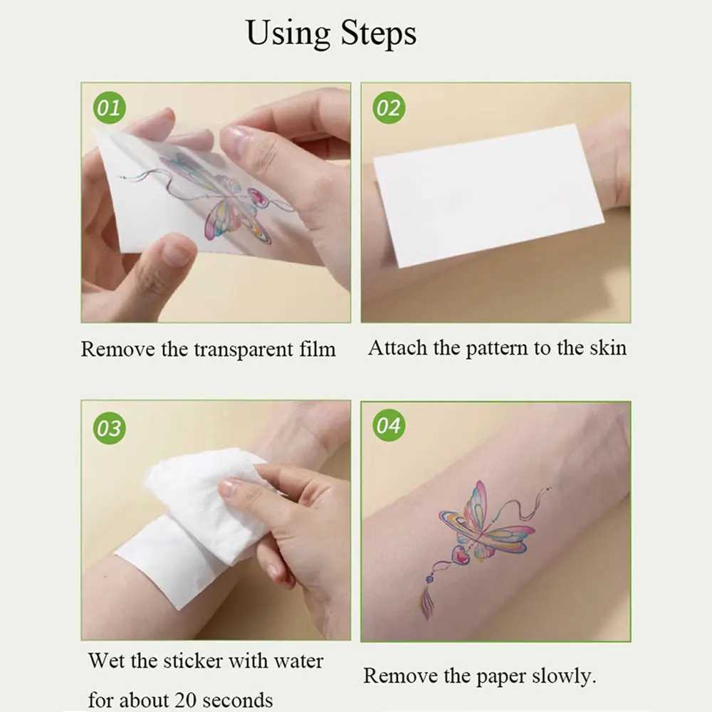 Colorful flower fake tattoo female waterproof leaf pattern temporary tattoo sticker handmade arm disposable body stickerXJ25414