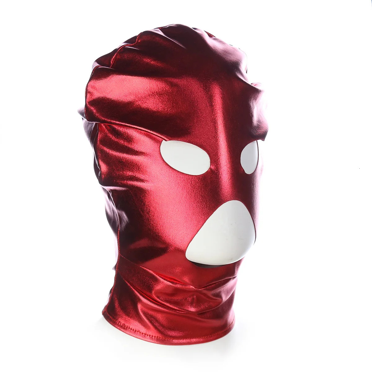 BDSM Fetish Full Mask Hood Fetish Open Mouth Eye Hood Mask Head Bondage Adult Games Sex Toys For Couple Lover Night Bedroom Play 250410