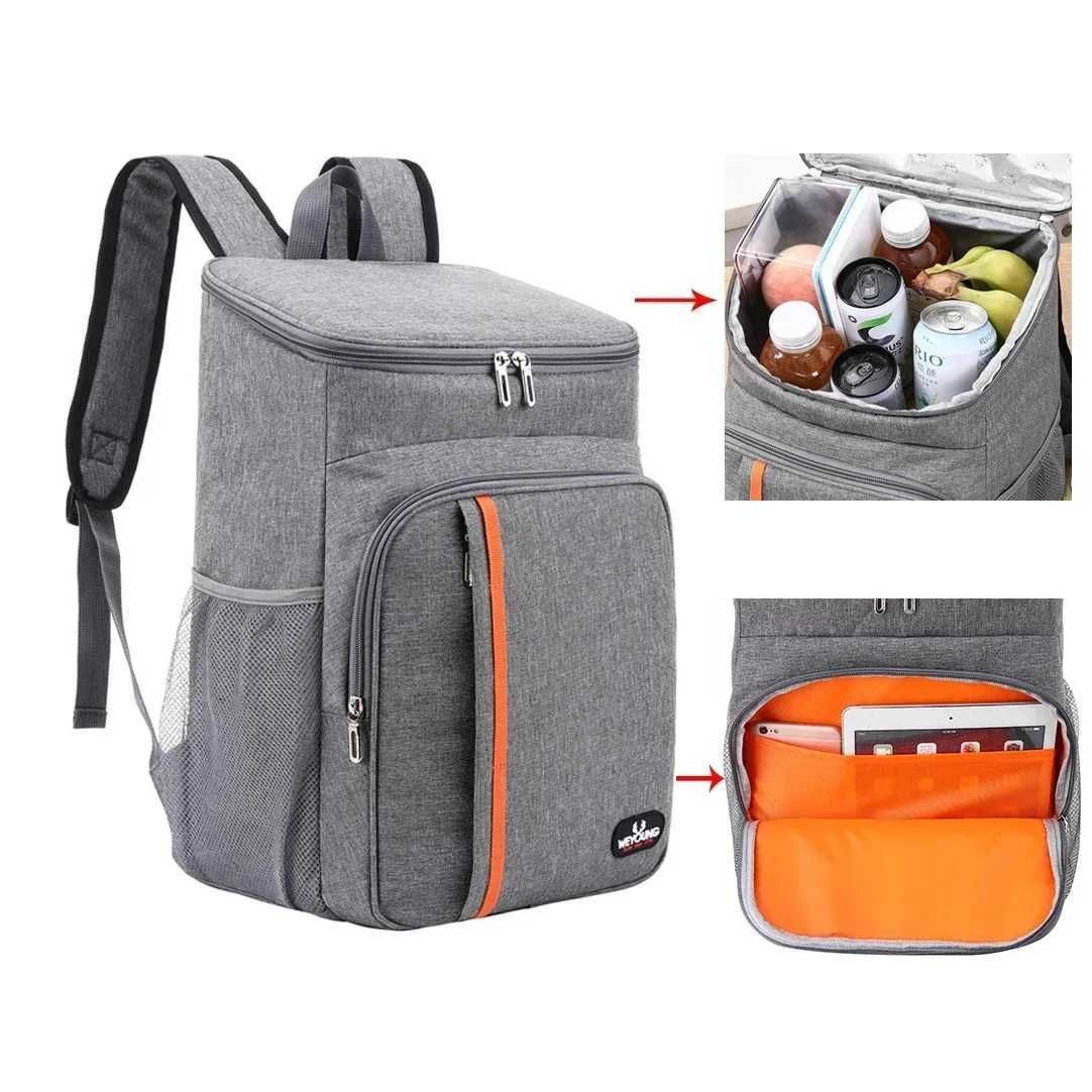 20L Outdoor Thermal Backpack Cooler Bags Insulated Lunch Bag Leakproof Camping Beer Drink Picnic Backpack Food Fresh Keeping BagW251113