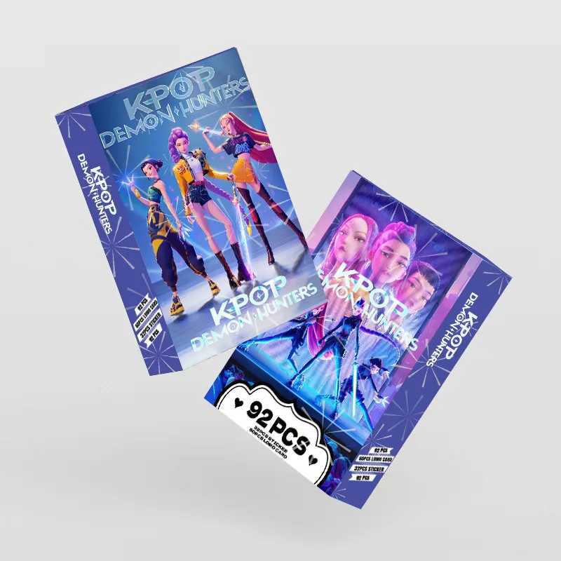 92pc Anime Movie K-POP Demon Hunters Double Sided Color Printing Card Anime Peripheral Collection Card C251114